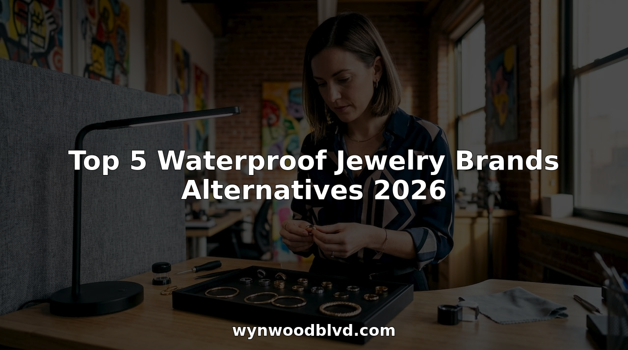 Jewelry designer inspecting waterproof jewelry pieces in studio