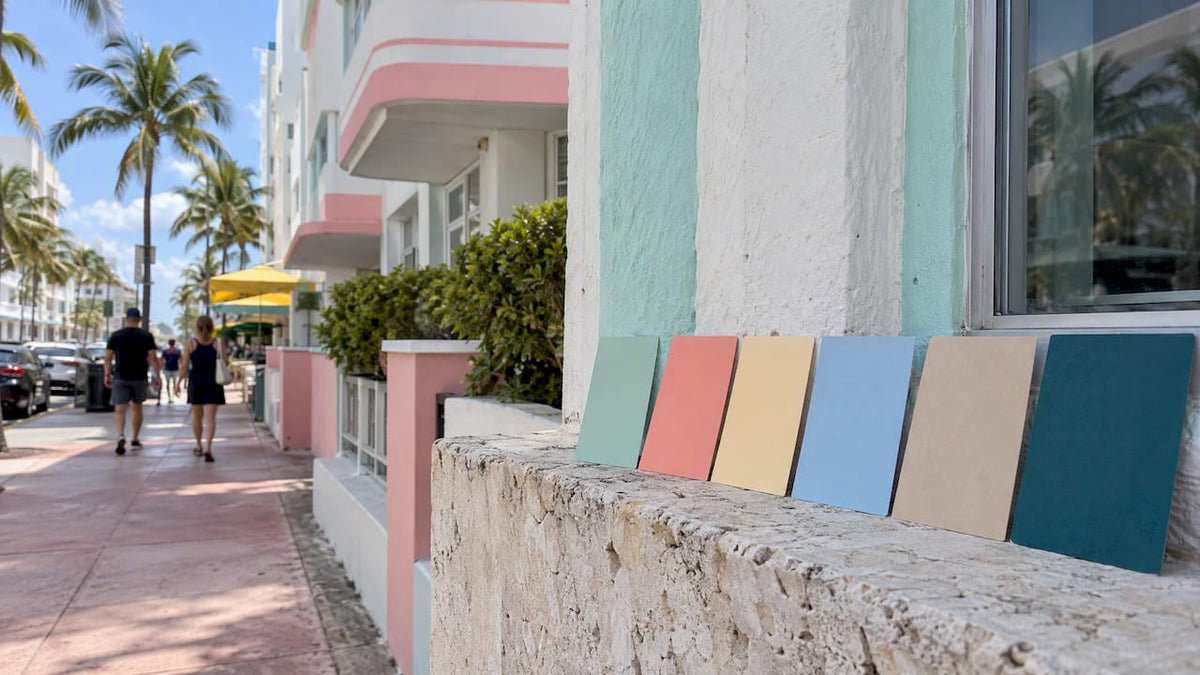 Miami Art Deco color swatches by pastel facade