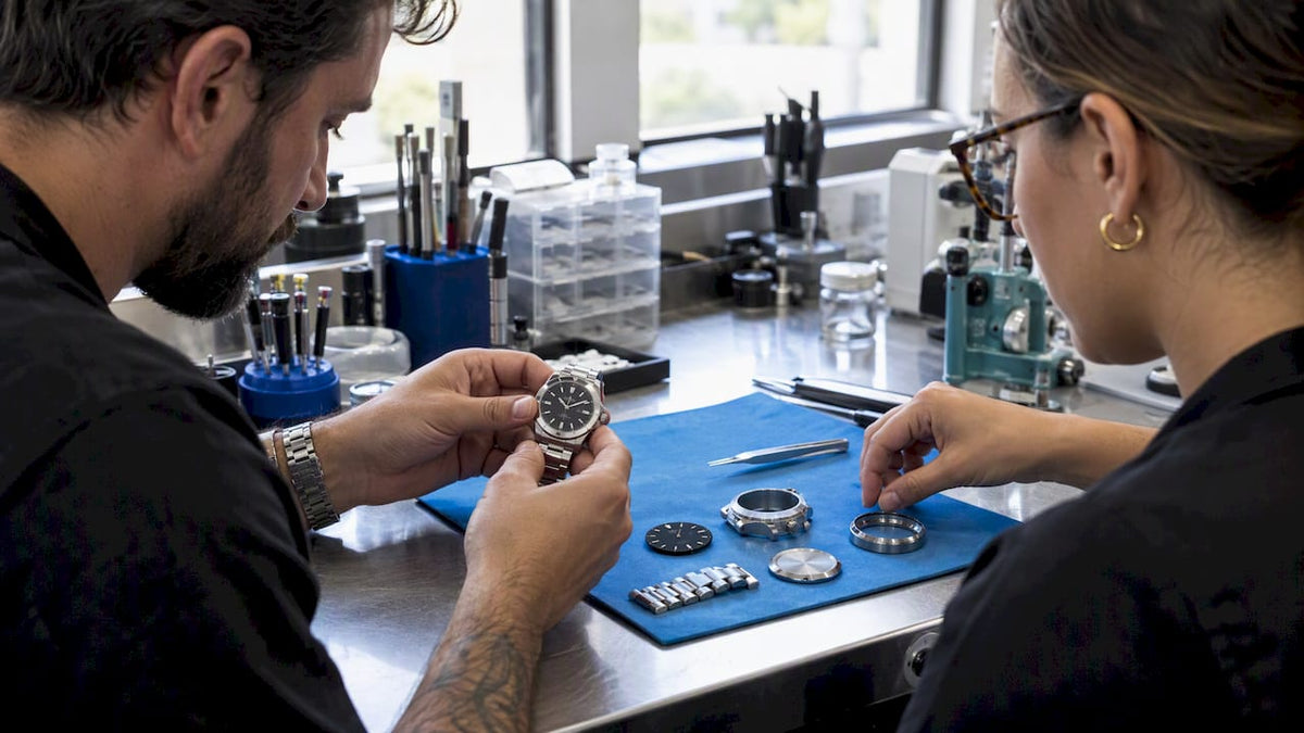 Custom watch prototype review for production timeline