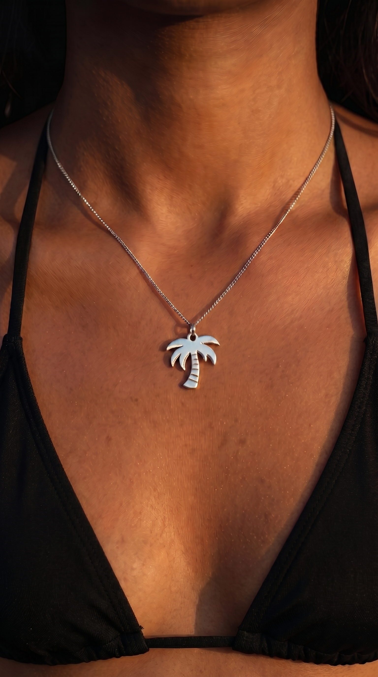 WYNWOOD BLVD Palm Tree Charm – Silver Classic | Stainless Steel Minimal Pendant