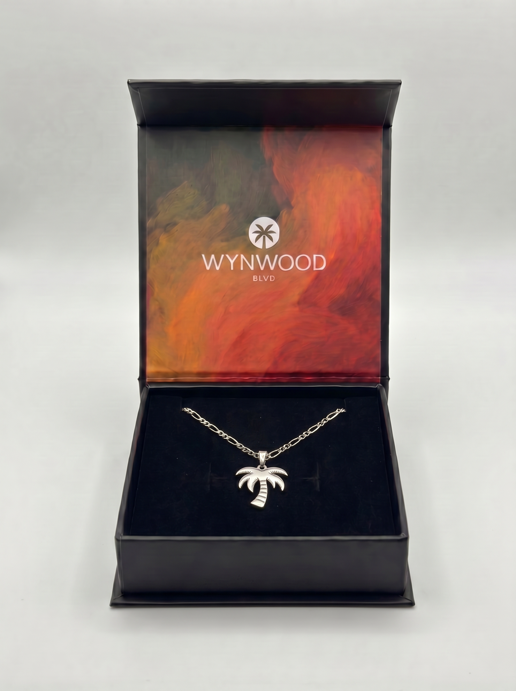 WYNWOOD BLVD Palm Tree Charm – Silver Classic | Stainless Steel Minimal Pendant